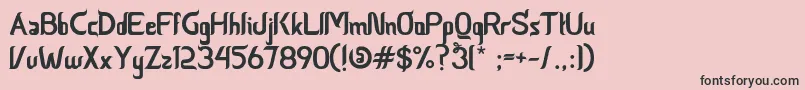 CeriaLebaran Font – Black Fonts on Pink Background