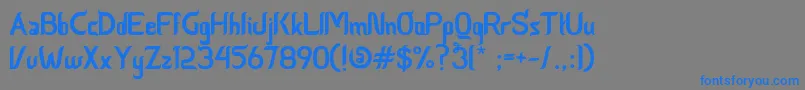 CeriaLebaran-Schriftart – Blaue Schriften auf grauem Hintergrund