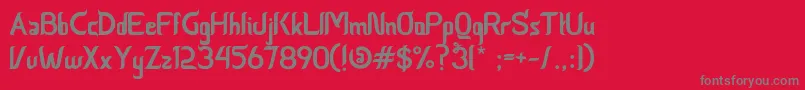 CeriaLebaran Font – Gray Fonts on Red Background