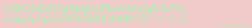 CeriaLebaran Font – Green Fonts on Pink Background