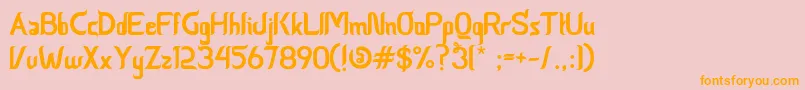 Шрифт CeriaLebaran – оранжевые шрифты на розовом фоне