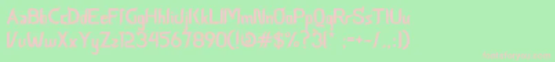 CeriaLebaran Font – Pink Fonts on Green Background