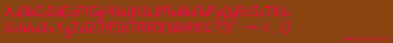 CeriaLebaran Font – Red Fonts on Brown Background