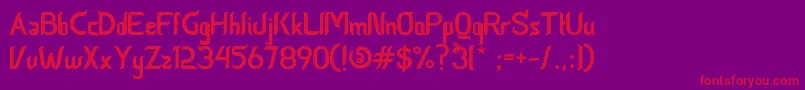 CeriaLebaran Font – Red Fonts on Purple Background