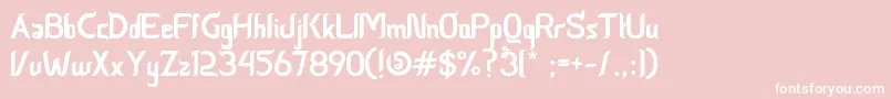 フォントCeriaLebaran – ピンクの背景に白い文字