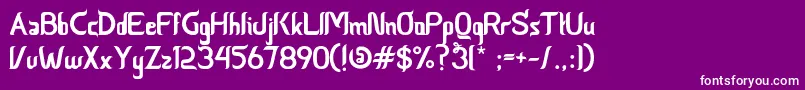 fuente CeriaLebaran – Fuentes Blancas Sobre Fondo Morado