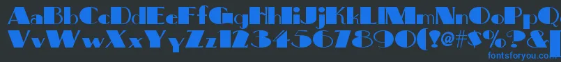 Bigapplenf Font – Blue Fonts on Black Background