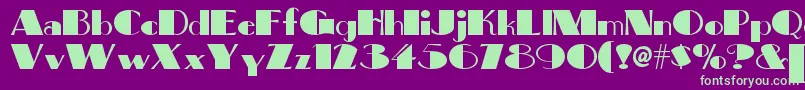 Шрифт Bigapplenf – зелёные шрифты на фиолетовом фоне