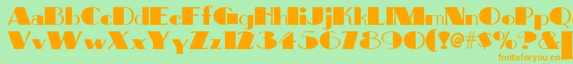 Bigapplenf Font – Orange Fonts on Green Background