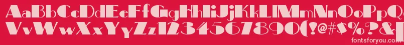 フォントBigapplenf – 赤い背景にピンクのフォント