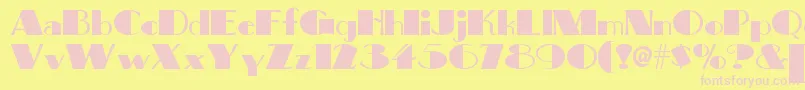 Bigapplenf Font – Pink Fonts on Yellow Background