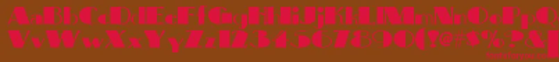 Bigapplenf Font – Red Fonts on Brown Background