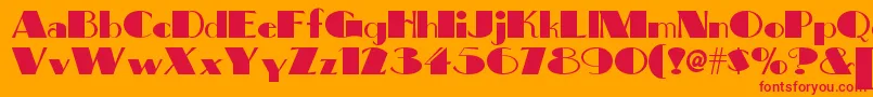 Bigapplenf-fontti – punaiset fontit oranssilla taustalla