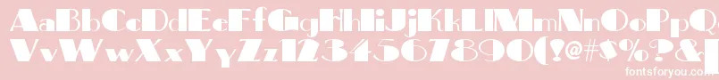 Шрифт Bigapplenf – белые шрифты на розовом фоне