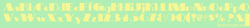 Подробнее о шрифте Bigapplenf Шрифт Bigapplenf – жёлтые шрифты на зелёном фоне