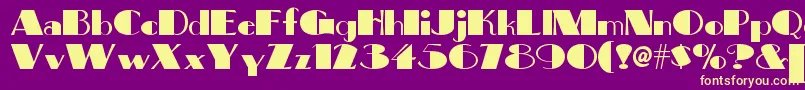 Bigapplenf Font – Yellow Fonts on Purple Background