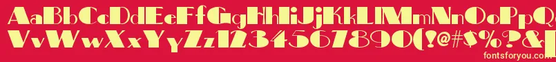 Bigapplenf Font – Yellow Fonts on Red Background