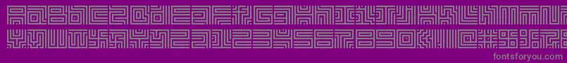 fuente Lavirint – Fuentes Grises Sobre Fondo Morado