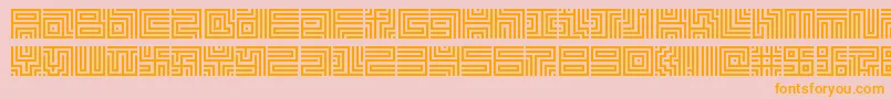 Шрифт Lavirint – оранжевые шрифты на розовом фоне