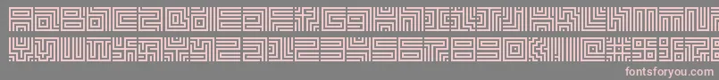 フォントLavirint – 灰色の背景にピンクのフォント
