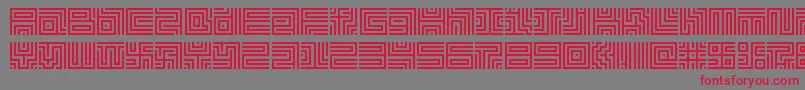 Lavirint Font – Red Fonts on Gray Background