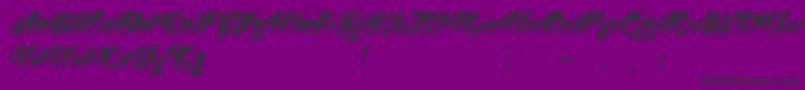 VtcTattooscriptthree-Schriftart – Schwarze Schriften auf violettem Hintergrund