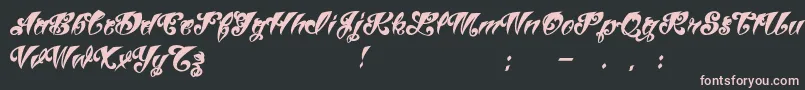 VtcTattooscriptthree Font – Pink Fonts on Black Background