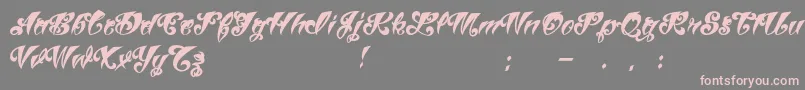 VtcTattooscriptthree Font – Pink Fonts on Gray Background