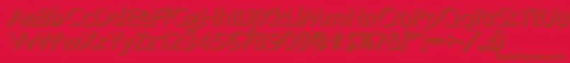 SaxonyshadowItalic Font – Brown Fonts on Red Background