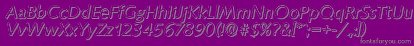 SaxonyshadowItalic Font – Gray Fonts on Purple Background