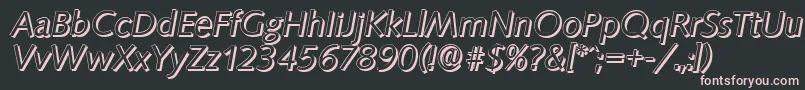 SaxonyshadowItalic Font – Pink Fonts on Black Background