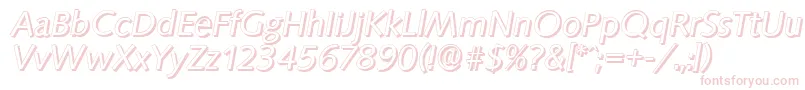 SaxonyshadowItalic Font – Pink Fonts on White Background