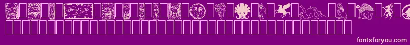Fabel1 Font – Pink Fonts on Purple Background