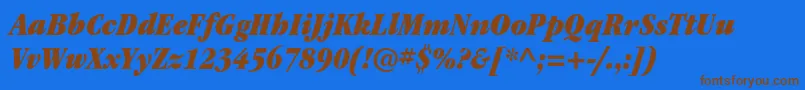 ItcgaramondstdUltcondita Font – Brown Fonts on Blue Background