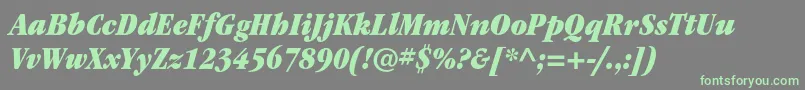 ItcgaramondstdUltcondita Font – Green Fonts on Gray Background