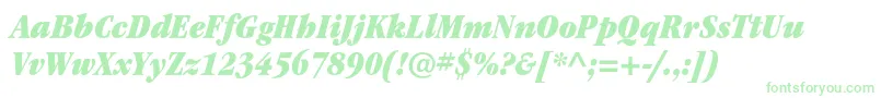 ItcgaramondstdUltcondita Font – Green Fonts on White Background
