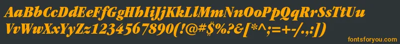 ItcgaramondstdUltcondita Font – Orange Fonts on Black Background