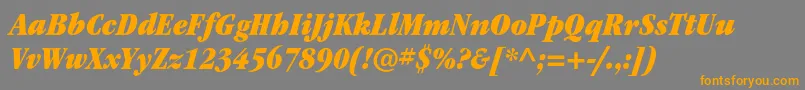 ItcgaramondstdUltcondita Font – Orange Fonts on Gray Background