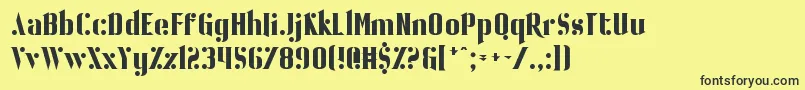BallBearing-fontti – mustat fontit keltaisella taustalla
