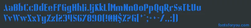BallBearing-fontti – siniset fontit mustalla taustalla