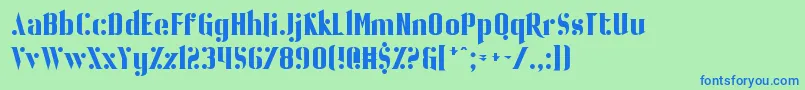 BallBearing-fontti – siniset fontit vihreällä taustalla