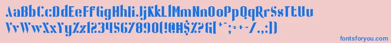 フォントBallBearing – ピンクの背景に青い文字