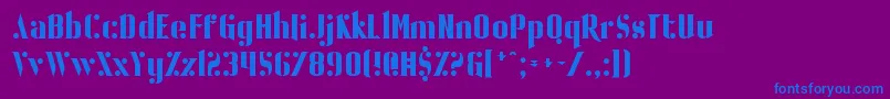 フォントBallBearing – 紫色の背景に青い文字