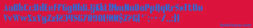 BallBearing-fontti – siniset fontit punaisella taustalla