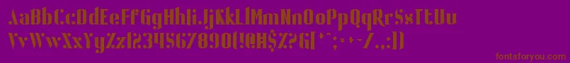 フォントBallBearing – 紫色の背景に茶色のフォント