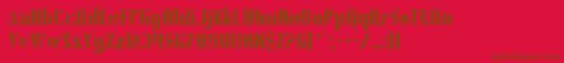BallBearing-fontti – ruskeat fontit punaisella taustalla
