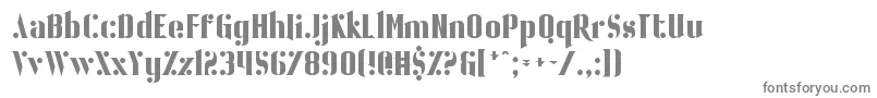 BallBearing-fontti – harmaat kirjasimet valkoisella taustalla