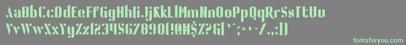 BallBearing-fontti – vihreät fontit harmaalla taustalla