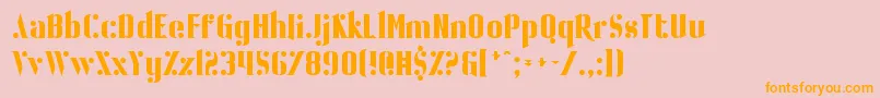 BallBearing-Schriftart – Orangefarbene Schriften auf rosa Hintergrund
