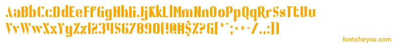 Шрифт BallBearing – оранжевые шрифты на белом фоне